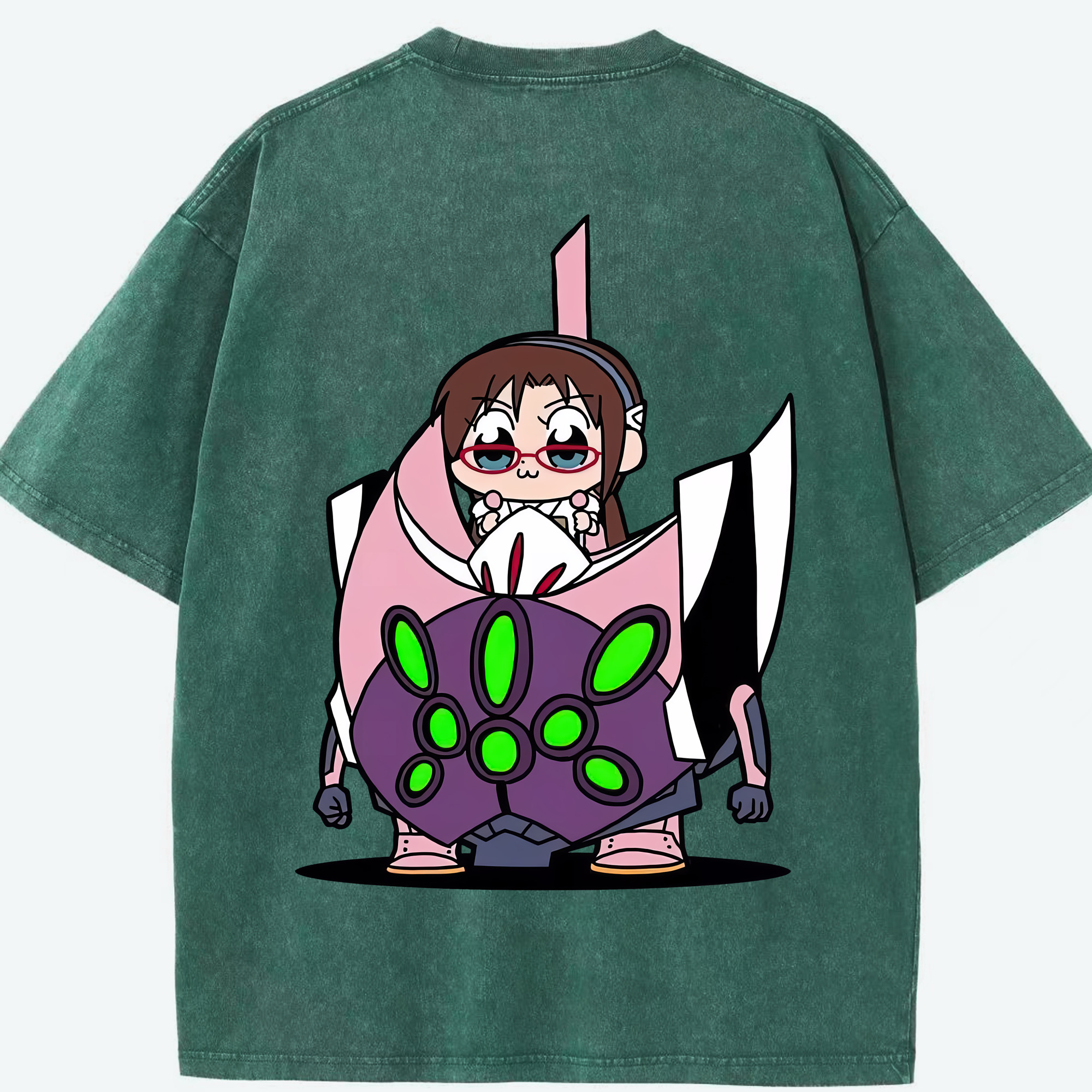 （画像用） EVA 新世紀エヴァンゲリオン 綿100% ヴィンテージ風 半袖Tシャツ（背面プリント）